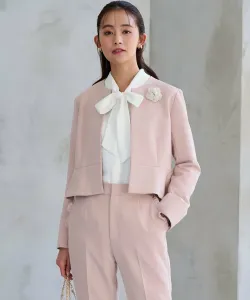 Удобный жакет без воротника с драпировкой Suite, цвет Champagne Pink [012]