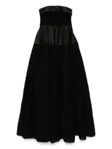 Вечернее платье с оборками Viktor & Rolf, черный