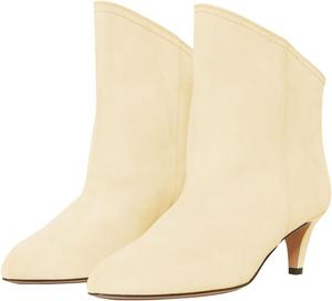 Женские повседневные ботильоны XYD с закрытым носком, зауженные, на каблуке-«китен», на каждый день, удобные, подходящие для вечеринок, Butter Yellow