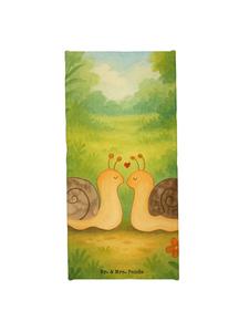 Mr. & Mrs. Panda Пляжное полотенце с рисунком в виде улиток, без надписи, белого цвета