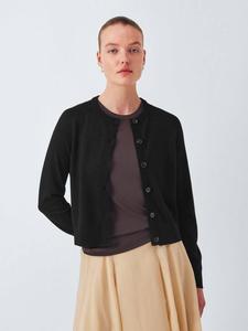 Кардиган из мериносовой шерсти с круглым вырезом John Lewis, Black