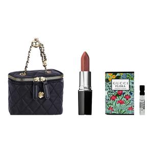 Помада M·A·C Classic Bullet, легко растушевывается, естественный тон кожи без макияжа MAC, Mac549 formal wear + Qimeng jasmine fragrance experience pack + mini shoulder bag