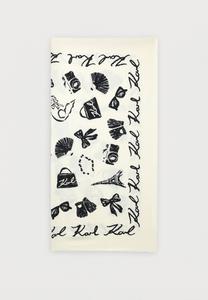 Шарф KARL LAGERFELD MONOGRAM SCARF, White/Black/White