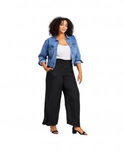 Женские брюки Elly с широкими штанинами, надеваемые через голову AVENUE, Black