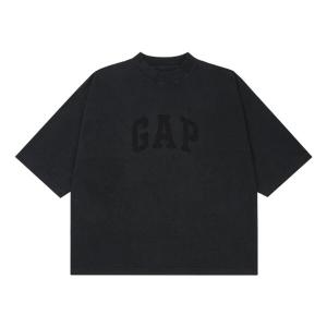 Футболка engineered by balenciaga ss22 dove 3/4 sleeve washed t-shirt 'black' Yeezy Gap, черный