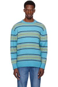 Свитер в полоску Reef The Elder Statesman, цвет azure stripe