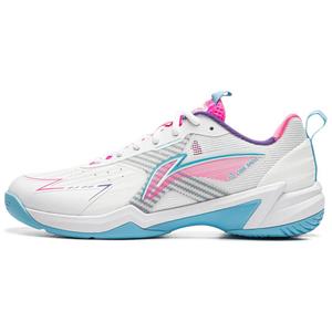 LINING Лининг Бэттл Эррей 2 противоскользящие износостойкие низкие бадминтонные кроссовки унисекс бело-синие Стандартный белый/Волновой синий, цвет Standard White/Wave Blue