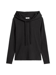 Marc O'Polo DENIM Футболка с капюшоном и длинными рукавами, свободного кроя, черного цвета