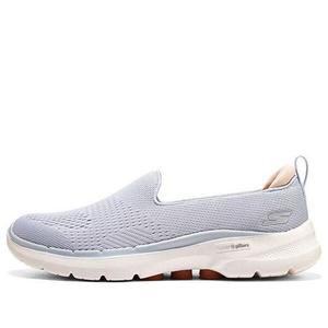Кроссовки go walk 6 slip in fabulous view 'light grey pink' Skechers, серый
