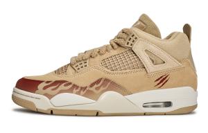 Jordan Air 4 811 Manufacturing, Hot Blooded Samurai Mid top Vintage Basketball Shoes Women's Red Brown