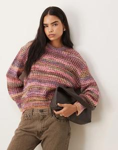 Джемпер свободного кроя JJXX в цвете «космический дай» бордового цвета