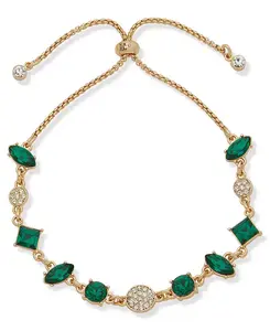 Браслет-Слайдер с зеленым камнем Karl Lagerfeld Paris, green