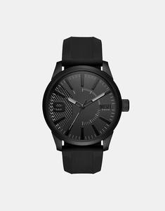 Мужские аналоговые часы Diesel Rasp с черным силиконовым ремешком - ЧЕРНЫЕ