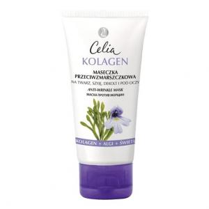 Коллаген, маска против морщин для лица, шеи, зоны декольте и под глазами, 70 мл Celia