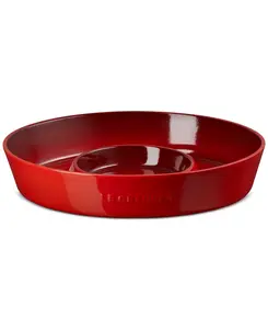 Керамическая овальная тарелка для чипсов и соусов диаметром 13 дюймов Le Creuset, cerise