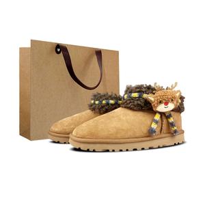 UGG Классические ультра мини термо сапоги-ботфорты женские brown