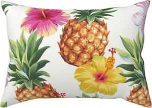 Pevtufa Чехол для подушки с принтом гавайских ананасов и застежкой конверт Hawaiian Pineapples