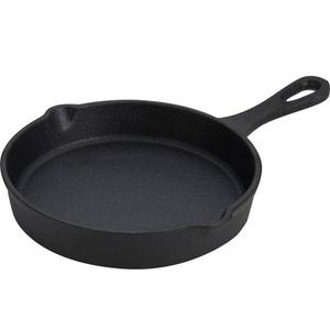 Чугунная сковорода с ручкой, диаметр 13,5 см. Excellent Houseware, черный