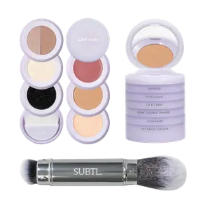 Многофункциональный набор для макияжа лица 6-в-1 с двусторонней кистью для лица SUBTL. Beauty, 002C (Fair-light with cool undertones)