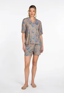 Блузка с коротким рукавом и орнаментом flora на пуговицах Pip Studio, Blue