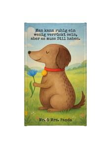 Mr. & Mrs. Panda Гостевое полотенце с изображением собаки и цветов, а также надписью белого цвета