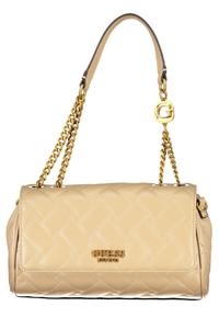 Женская сумка Guess Jeans стеганая на цепочке, бежевый