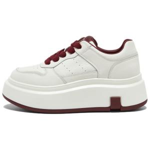 Женские низкие скейтерские кроссовки Low top BATA, белый/красный