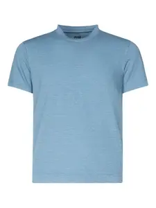 Меланжевая футболка из льна Fedeli, синий