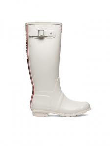 Сапоги резиновые Hunter с логотипом, белый