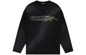 Хлопковый свитшот с вышивкой motif WE11DONE, черный