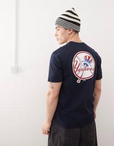 47 Brand NY Yankees с принтом на спине футболка темно-синего цвета