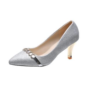 Xingdiman Женские туфли на высоком каблуке золото серебро тонкий каблук, цвет Silver Slim Heel