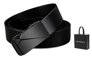 Кожаные ремни мужские FREE RABBITⅡ, черный+подарочная коробка лимитированная серия