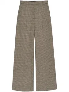 Брюки Lyra в ломаную клетку Anine Bing, коричневый