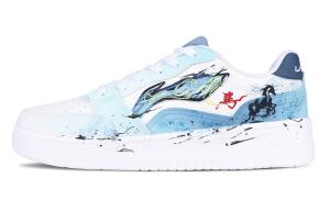 Мужские скейтбордные кроссовки LiNing Acer Truncatum с износостойкой амортизацией и низким верхом., белый