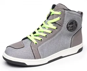 Кожаные мотоциклетные ботинки - профессиональные ботинки для мотокросса для мужчин и женщин, всепогодные ботинки для паркура и туризма, нескользящая боковая молния funifuni, Dark Grey