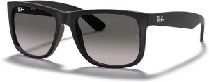 Солнцезащитные очки Ray-Ban RB4165 Justin прямоугольной формы, Black/Grey