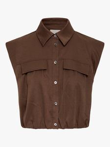 Обрезанная безрукавка Stella ICHI, Chestnut