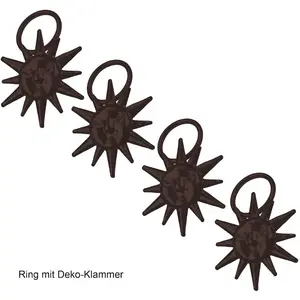 Кольцо для штор Солнце для карниза Ø 16 мм Liedeco, Rostbraun