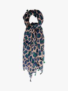 Шарф Cal с леопардовым принтом Bloom & Bay, Teal