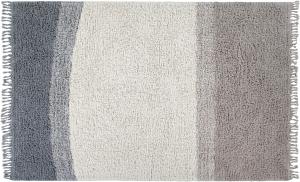 Ковер Lorena Canals, 140 x 201 см, Woolable Into The Blue — Smoke Blue, Natural, Silver Gray — Ворс: 100% шерсть | Основа: переработанный хлопок