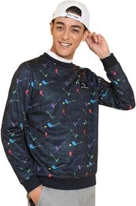 Мужская толстовка Callaway C24217132 с круглым вырезом, созданная в сотрудничестве с персонажами мультфильма «История игрушек» / для гольфа, темно-синий