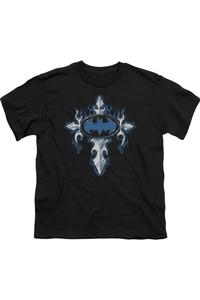 Футболка с готическим стальным логотипом Batman для подростков Gildan, черный