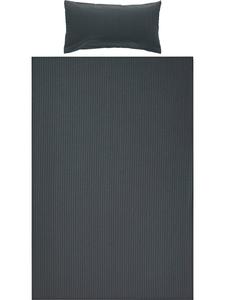 Erwin Müller Постельное белье из жатой ткани с застежкой-молнией Rosenheim антрацитового цвета, как в отеле
