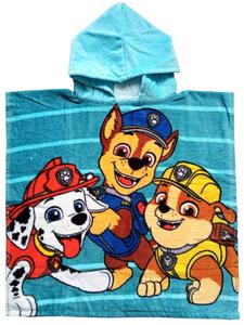 Paw Patrol Банное полотенце-пончо с капюшоном «Щенячий патруль», 50 x 100 см, синее