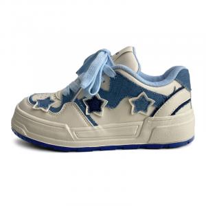 N6N8 Женские противоскользящие легкие дышащие скейтерки с низким верхом бежево-голубые, цвет Beige Blue