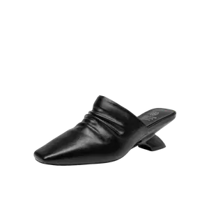 GUDIANFENGDU Женские закрытые тапочки желтые, цвет Yellow