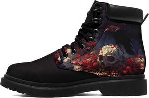 Мужские готические ботинки на щиколотку, женские стильные удобные шнурованные модные боевые ботильоны, обувь для уличной моды AWSOLE, Black/Grey/Red/White