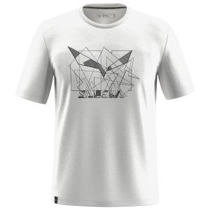Футболка с геометрическим принтом орла - функциональная футболка Salewa, белый