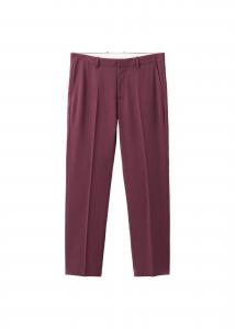 MANGO MAN Брюки плиссе 'Rock' в цвете бордо